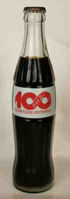 COCA COLA BOTTLE PERU commemorative SPECIAL edition RARE 100 YEARS CENTENARY