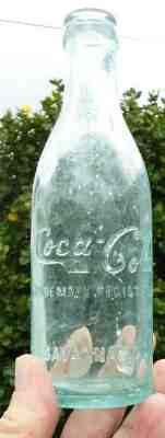 SAVANNAH GA Straight Side Med Script Coca Cola Bottle R. G. CO. 6