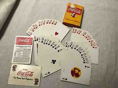 c1946 Coca Cola Coke Playing Cards Partial Tax Stamp WWII Nurse Bottle Wings