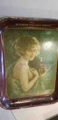 ADVERTISING NUGRAPE SODA TRAY PRETTY GIRL
