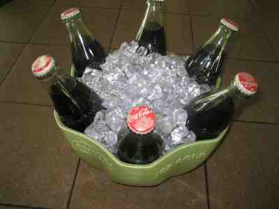 1930's  Coca Cola bottle display glass bowl,  Vernonware 