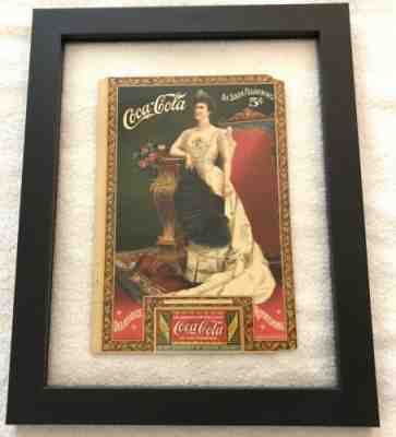 Antique Framed  1904 Coca Cola Lillian Nordica Magazine Coupon
