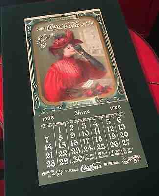 Coca Cola 1908 Good To The Last Drop Original Calendar June Page Allan Petretti