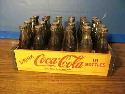 COCA-COLA MINI 24 BTL CASE, BOTTLED AT SAN MIGUEL BREWERY 1950'S WITH BOTTLES EX
