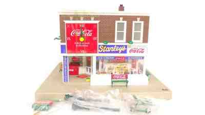 Danbury Mint The Coca-Cola Corner Drug Store Clock Building Stanley's Shop READ