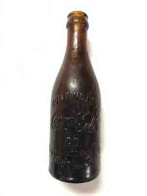 Huntington Wv Wva Coca Cola Amber Stright Sided Root Bottle