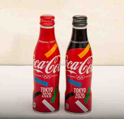 2020 Tokyo Olympic Coca Cola Zero Sugar Aluminum Full 250ml 2 Slim bottle Japan