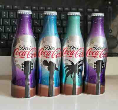 FULL SET COCA COLA ALUMINUM BOTTLE RARE LIMITED EDITION 2011 ISRAEL 250 UNOPENED