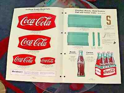 Coca Cola 1960s Sixties Series Fishtail Retail Store Signage Folder Insert