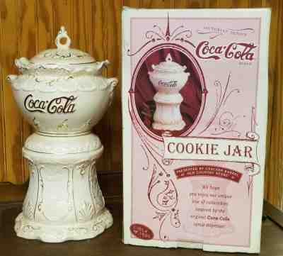 1998 CRACKER BARREL COCA COLA VICTORIAN SYRUP DISPENSER COOKIE JAR -1896 replica