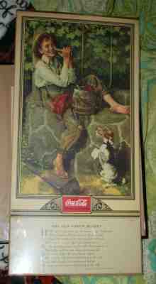 1932 Coca-cola Normon Rockwell Calendar the Old Oaken Bucket With full pad