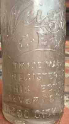 1910 C.E.WRIGHT Clear Soda Bottle Ultra RARE YAZOO CITY MS VARIANT!! COCA-COLA!!