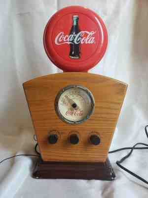 Vintage Coca Cola Radio AM / FM Light Up Icon Dial 15" H works Great
