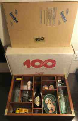Vintage Coca-Cola 100th Centennial Celebration Wood Display Case W/Box NOS
