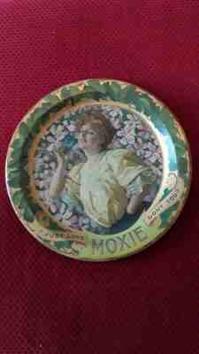 Vintage Moxie Soda Advertising Tin Tip Tray