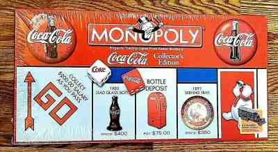 Monopoly 1999 Hasbro Coca Cola Coke Collectors Edition Board Game New Sealed