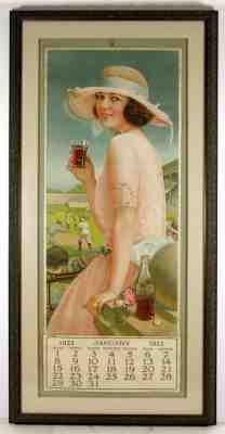 1922 Baseball Coca-Cola Coke Advertising Ad Calendar Antique Vintage Ad 1920s