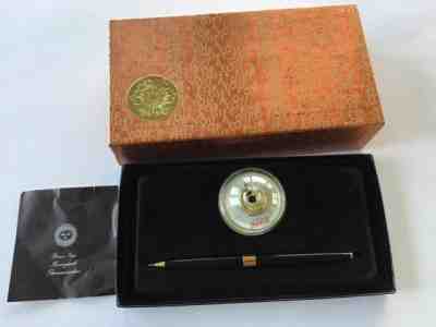 Vintage Rare Coca-Cola Advertising Desk Thermometer and Pen by Honeywell NIB