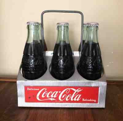 1950s Vintage Aluminum Coca Cola Coke Metal Six Pack Holder Carrier Caddie 