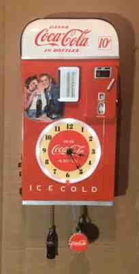 Coca-Cola Time For Refreshment Vending Machine Wall Clock by Bradford Exchange