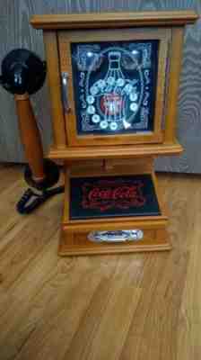 COCA-COLA NOSTALGIC WOODEN WALL PHONE Real Wood Brand NEW