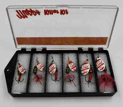 *Vintage set of 6 Coca Cola Fishing Lures Mepps Killer Kit Spinner Enjoy Coke