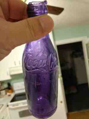 Early 1900s Purple Amethyst STRAIGHT SIDED Coca Cola Bottle Montgomery Alabama