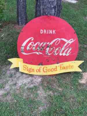 Rare 1950’s Coca Cola Sign Of Good Taste Vicksburg Miss. Biedenharn Candy Co.