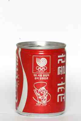 1987 Coca Cola can from South Korea, Olympics Seoul 1988 (250ml)