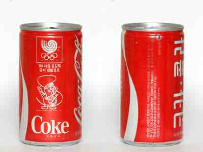 1987 Coca Cola can from South Korea, Olympics Seoul 1988