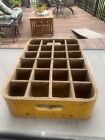 Vintage 1950 ROUND CORNER YELLOW WOODEN COCA COLA  CRATE St Louis