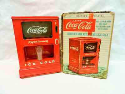 1950'S COCA COLA BATTERY OPERATED DISPENSER BANK LINEMAR JAPAN NM IN BOX