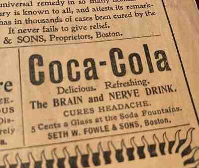 Coca Cola 1898 Farmer's Almanac Seth Fowle Boston Mass Ad Booklet Paper Petretti