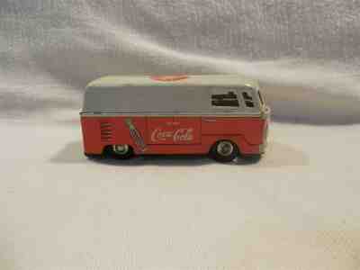 Vintage 1950's Endoh Japan Coca-Cola Tin Friction VW Volkswagen Bus Toy Truck