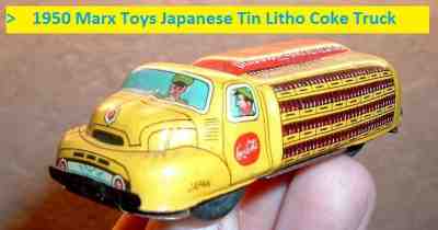 Vintage Toy Coca Cola Lin Mar MARX Old Tin Litho Coke Truck Coke Advertising 
