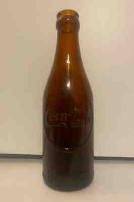 1911 Amber Coca Cola Bottle Louisville Ky Circle Arrow Brown Coke Antique Root