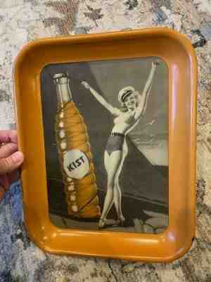 KIST Soda Tray WW2 World War II with Bottle and Navy Woman Coca-Cola Competitor
