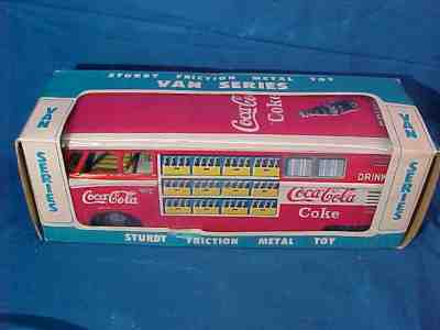 MIB 1960s JAPAN Tin Litho COCA COLA Delivery VOLKSWAGEN VAN Friction TOY 