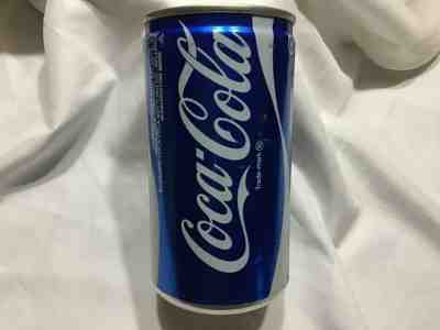 Vintage Coca Cola Blue Aluminum Flat-Top Can Bank - Rare