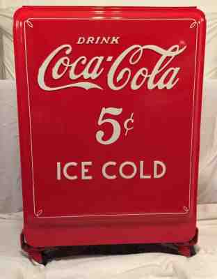 Beautiful Vintage Coca Cola Cooler Ice Chest Vendor-Style Hand Painted Symbols
