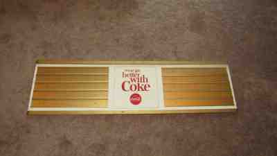 Vintage Older "Things Go Better with Coke" Coca Cola 44" in Length Menu Sign