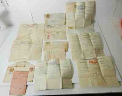 1913-19 HEIBEL BOTTLING COCA-COLA MAUTZ LETTERHEAD RECEIPTS COVER ENVELOPES