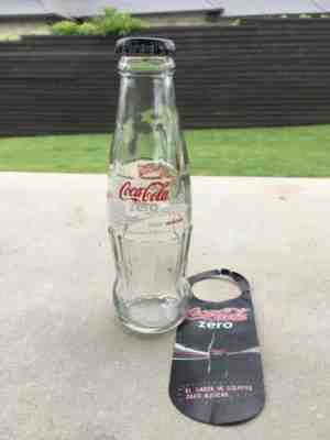 Peru, Mini Coca Cola Coke Zero Bottle, Rare 120 ML Bottle, ACL Label w/paper tag