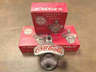 THREE - Vintage Coca-Cola Bottle Opener STARR X  - NEW OLD STOCK Still in Box!
