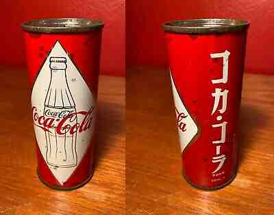 Coca Cola 1960s Diamond Design Japanese 250ML Steel Soda Can Rare!