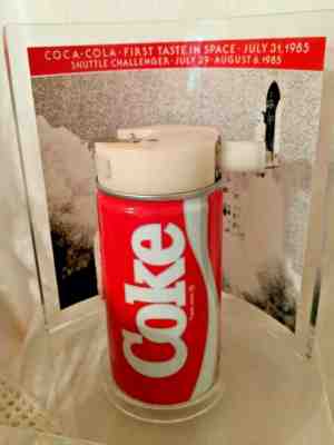 COKE COCA COLA Space Can Astronaut Challenger Spacelab 1985 display CBDE RARE