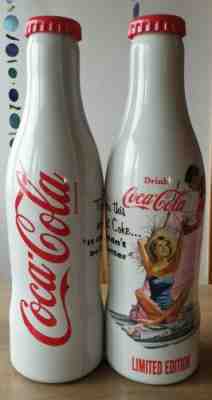 Nice Coca Cola alu bottles from Germany. 125 years 60 cm alu bottle X 2