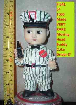 Coca Cola Buddy Lee Coke Driver MOVING HEAD 8" Acrylic Doll #541 of 1000 Made