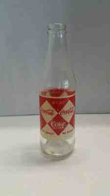 Rare Coke Bottle 1960’s ACL Multi Small Diamond 10 Ounce No Return