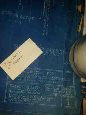 coca cola blue prints for bottling plant 1928